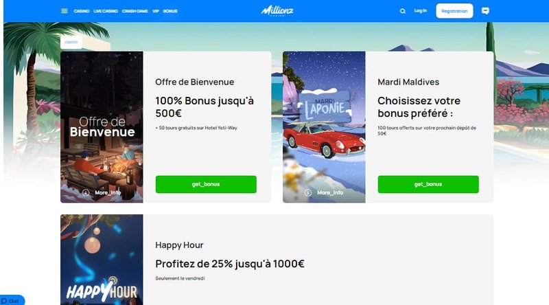 Meilleur millionz casino online à France